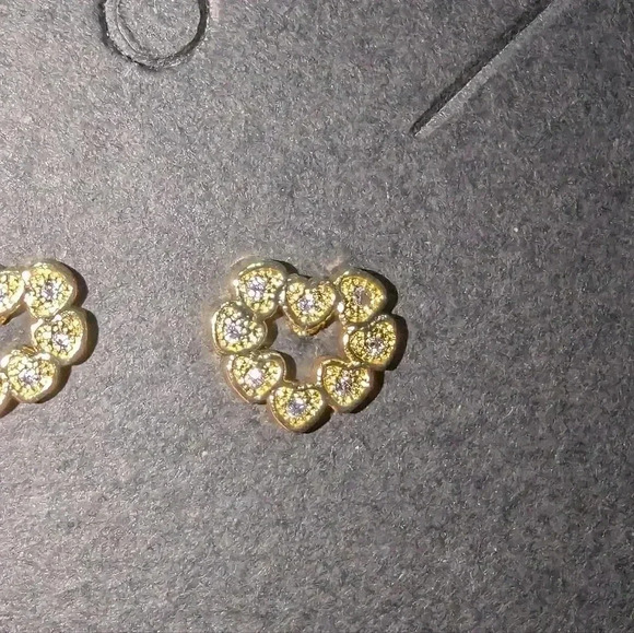 3/$30 14k Gold Plated Heart Earrings - Picture 4 of 4